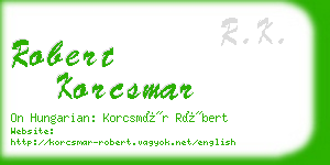 robert korcsmar business card